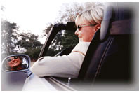 woman in car